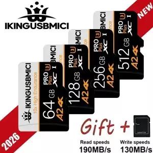 클래스 10 U3 V30 방수 메모리 SD 카드 USB 어댑터 128GB 고속 TF/SD 휴대폰 노트북 카메라용