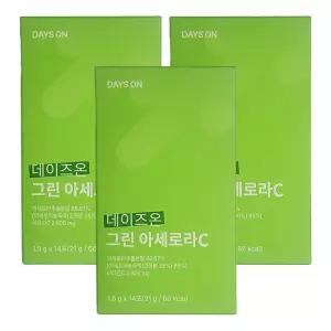데이즈온 그린 아세로라C 천연 자연 유래 비타민C 분말 14포, 3개 CB