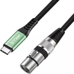 스마트폰 USB C를 액티브 스피커 노트북 믹서 콘솔 3.3FT/1M 에 연결하는 SiYear C to XLR 여성 오디오