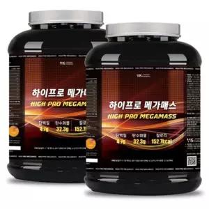 하이 프로 매스 탄수화물 체중업 헬스 단백질 보충제 4KG 2통