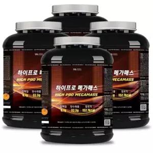 하이 프로 매스 탄수화물 체중업 헬스 단백질 보충제 4KG 4통