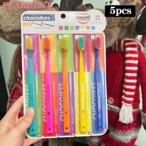 5pcs 울트라 소프트 칫솔 치열 교정 브러쉬 민감한 잇몸을위한 구강 위생 컬러 남성 가정용