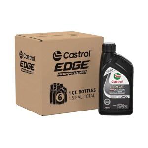 캐스트롤 EDGE 하이 마일리지 0W-20 어드밴스드 풀 합성 모터 1쿼터 6팩