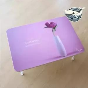 접이식 간편 테이블 퍼플 중형 다용도 휴대용 접이식밥상 공부상 예쁜교자상 예쁜상