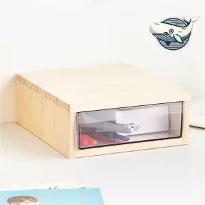 원목 책상 수납함 투명서랍 장식 소품 정리함 1단서랍장 미니서랍장 다용도서랍장