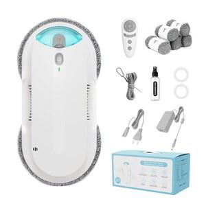 HIXZAP 창문 청소 로봇 - 이중 헬릭스 4800-6400Pa 흡입 듀얼 85ml 탱크 가장자리 감지 낙하 방지 줄무늬 없는 유리를 위한 3가지 청소 모드