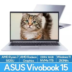 ASUS 비보북 15 M1502YA-BQ525W 라이젠7 5825U 16GB 1TB WIN11탑재 사무용 인강용 노트북 EU