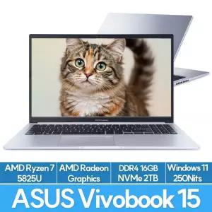 ASUS 비보북 15 M1502YA-BQ525W 라이젠7 5825U 16GB 2TB WIN11탑재 사무용 인강용 노트북 EU