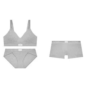 [게스언더웨어](센텀시티점)코튼스판 화이트라벨 스포츠브라 커플세트 GEWBR112MG/PT112/DR112