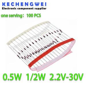 100PCS 1/2W DO-35 BZX55C3V3 4V7 5V1 6V2 7V5 10V 3.3/4.7/5.1/6.8/7.5/8.2/9.1V 제너 다이오드