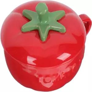 Amosfun 뚜껑이 달린 세라믹 토마토형 커피컵 워터 머그 다용도 음료 가정용·사무용