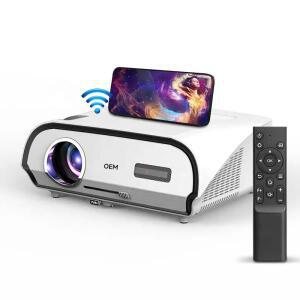 공장 OEM A12 풀 HD 14300 루멘 최고 밝기 프로젝터 4K 홈 회의실 야외 초고휘도 LED 미니