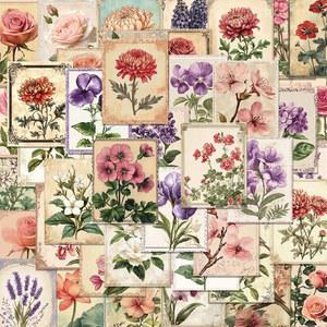 견출지 64개 빈티지 스탬프 스티커 DIY 스크랩북 휴대폰 기타 스케이트보드 노트북 휴일 선물 또는 보상