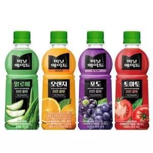 미닛메이드 시그니처 오렌지6개+포도6개+토마토6개+알로에6개 350ml 24개