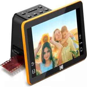 KODAK 슬라이드 N 스캔 맥스 디지털 필름 스캐너 - 블랙/옐로우 갤러리 모드 및 사진 미리보기가 있는 틸트