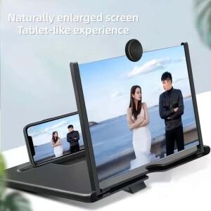 12/10인치 다기능 앰프 휴대폰 화면 확대기 HD 돋보기 블루라이트 차단 눈 보호