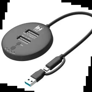 외장하드 IUN 외장형 USB C타입 듀얼 NVMe SSD 2베이 도킹스테이션 카피 클론 복제 백업 리더기 하드독 PC GEN2 M.2