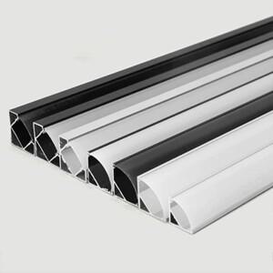 0.5m/1m/2m V자형 LED 알루미늄 프로파일 벽 천장 상단 코너 선형 장식 조명 캐비닛 표면 장착 하드 바 램
