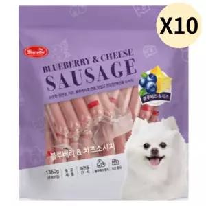 바우와우 강아지 소시지 블루베리 치즈 80개입 X10