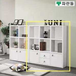 파란들가구 33T 1200 도어 3단책장 거실책장 수납장식장