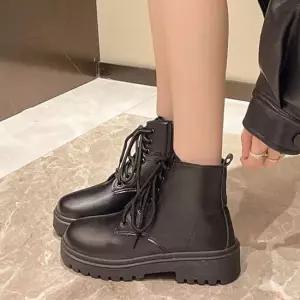 볼드솔 레더 여성 하이 빅사이즈 워커