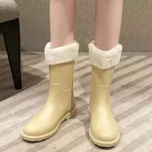 기모 여성 레인부츠 미들 부츠 방한화 여자 겨울 신발 방한부츠 여성부츠
