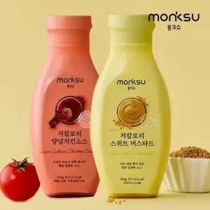 몽크슈 저당 저칼로리 양념치킨소스 320g+머스타드 300g