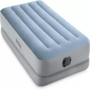Intex 64157E 듀라빔 플러스 미드 라이즈 에어 매트리스 파이버 테크 ？ 트윈 사이즈 내장 USB 전기 펌프