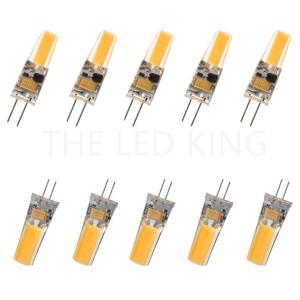 10Pcs 디 밍이 가능한 G4 LED 램프 COB 전구 6W DC AC 12V 220V 빛 360 빔 각도 샹들리에 교체 40W 할로겐
