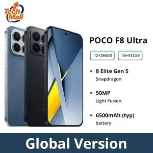 글로벌 버전 포코 F8 울트라 5G 스마트폰 스냅드래곤 8 엘리트 5세대 6500mAh 50W 무선 하이퍼차지 120Hz