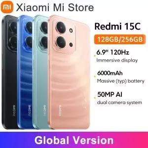 샤오미 레드미 15C 글로벌 버전 스마트폰 120Hz 6.9인치 도트 드롭 디스플레이 50MP 메인 카메라 33W 충전