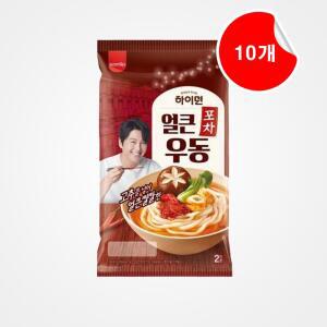 [소비기한 26.09.10] [임박특가] 삼립 하이면 얼큰 포차 우동 424g, 10개