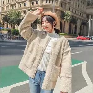 셀럽하우스 여성 뽀글이 라운드넥 겨울 아우터 가디건 루즈핏 3색