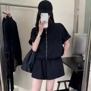 셀럽하우스 여성 4컬러 여름 반팔 캐주얼 아노락 트레이닝 세트
