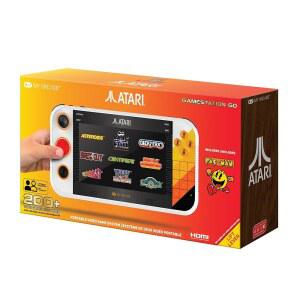 My Arcade Atari Gamestation Go: Rechargeable Battery Over 200+ Preloaded Retro Video Games Including Pac-Man Recharged & Balls of Steel Wi-Fi Smartglow 7 Inch Display