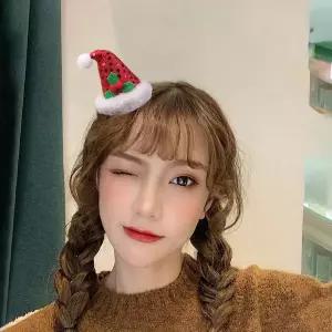 [에이치플러스몰]산타모자 머리핀(11cm) 크리스마스 머리삔