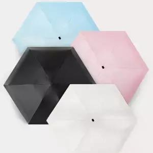 5단 미니 양우산 초경량 암막 자외선 차단 양산 우산 겸용 가벼운 가방 휴대용 접이식 우양산