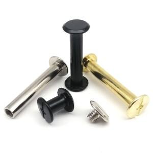 10pcs 골든 실버 블랙 M5x4-50mm 가죽 가방 벨트 사진 스크랩북 앨범 계정 도서 포스트 바인딩 시카고 스크