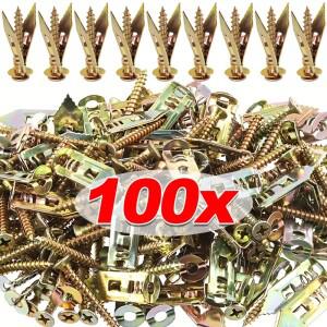 100/10Pcs 셀프 드릴링 건식벽 앵커 확장 나사 석고 보드 용 캐비티 플러그 홈 DIY 고정  액자