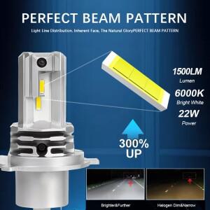 1Pcs H4 LED 오토바이 헤드 라이트 전구 CSP 자동차 9003 HB2 안녕/낮은 높고 낮은 빔 전조등 12V 24V