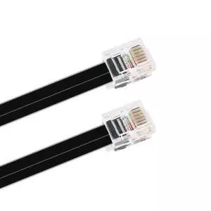 모니터전원선 케이블 RJ11 RJ12 6P6C 데이터 남성-남성 모듈형 직선 배선 핀아웃 전화 핸드셋 음성 연장