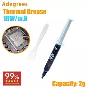 써멀구리스 CPU 서멀 실리콘 그리스 프로세서 GPU 프린터 방열판 쿨링 쿨러 2g 컴파운드 페이스트 18 WM-k