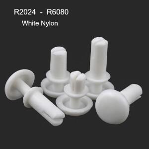 흰색 나일론 리벳 푸시 버튼 스냅 플라스틱 R2024-R6080