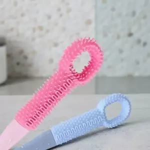 발가락 사이 각질 제거기 실리콘 풋 브러쉬 롱 발 세척 솔 스카이-WFO0R3C