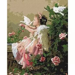 고품질 TBZ 천사와 새 (캔버스) 보석십자수 40x50 명화보석십자수 캔버스액자보석십자수 WFNK79Q