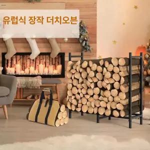 장작 거치대 야외 실내 캠프파이어 수납함 수납 이동식 뗄감 캠핑장 대형 선반 땔감 글램핑