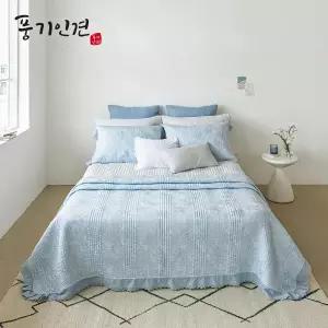 풍기인견 피그먼트 침구세트 블루K