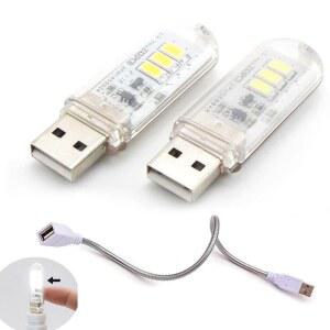 USB LED 야간 조명, 책 독서 터치 스위치 조절 가능 아기 램프, 아이 침실, 가정용 PC 노트북 보조베터리