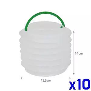고품질 TBZ 미술용 자바라 물통 대 16x16x13cm x10개 미술물통 미술물통 수채화물통 미술도구 WFNKCET
