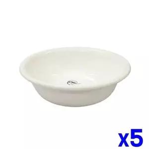 고품질 TBZ 위생적인 화이트 대야 소 x5개 세숫대야 화장실대야 욕...